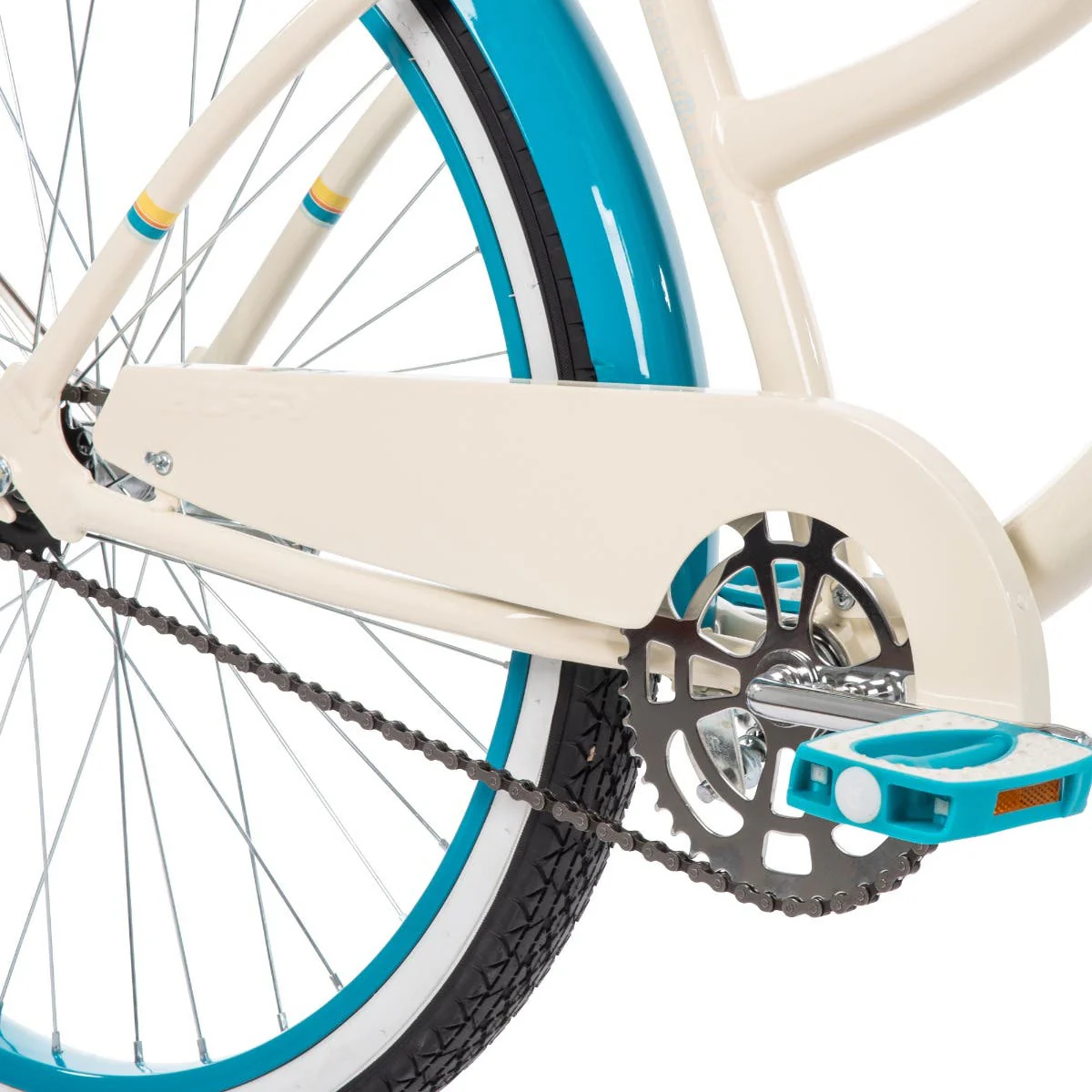 Huffy Good Vibrations 26" Women's Cruiser Bike - White/Blue - Image 5