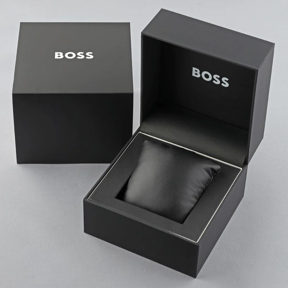 Hugo Boss Candor Men's 41mm Quartz Gold Bracelet Watch - Black Dial - Image 4