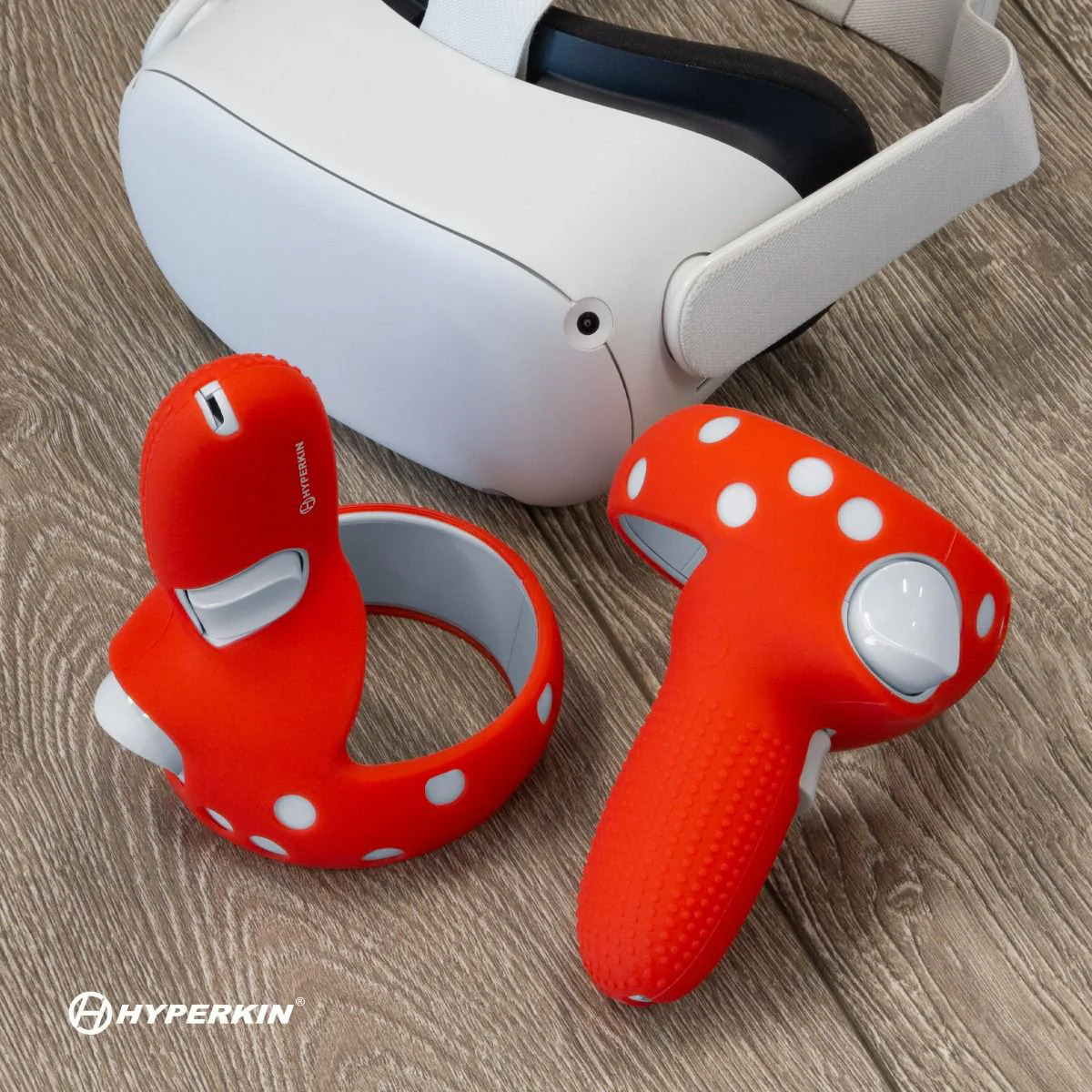 Hyperkin GelShell Silicone Skins Controllers for Oculus Quest 2 Touch Controllers - Red - Image 2