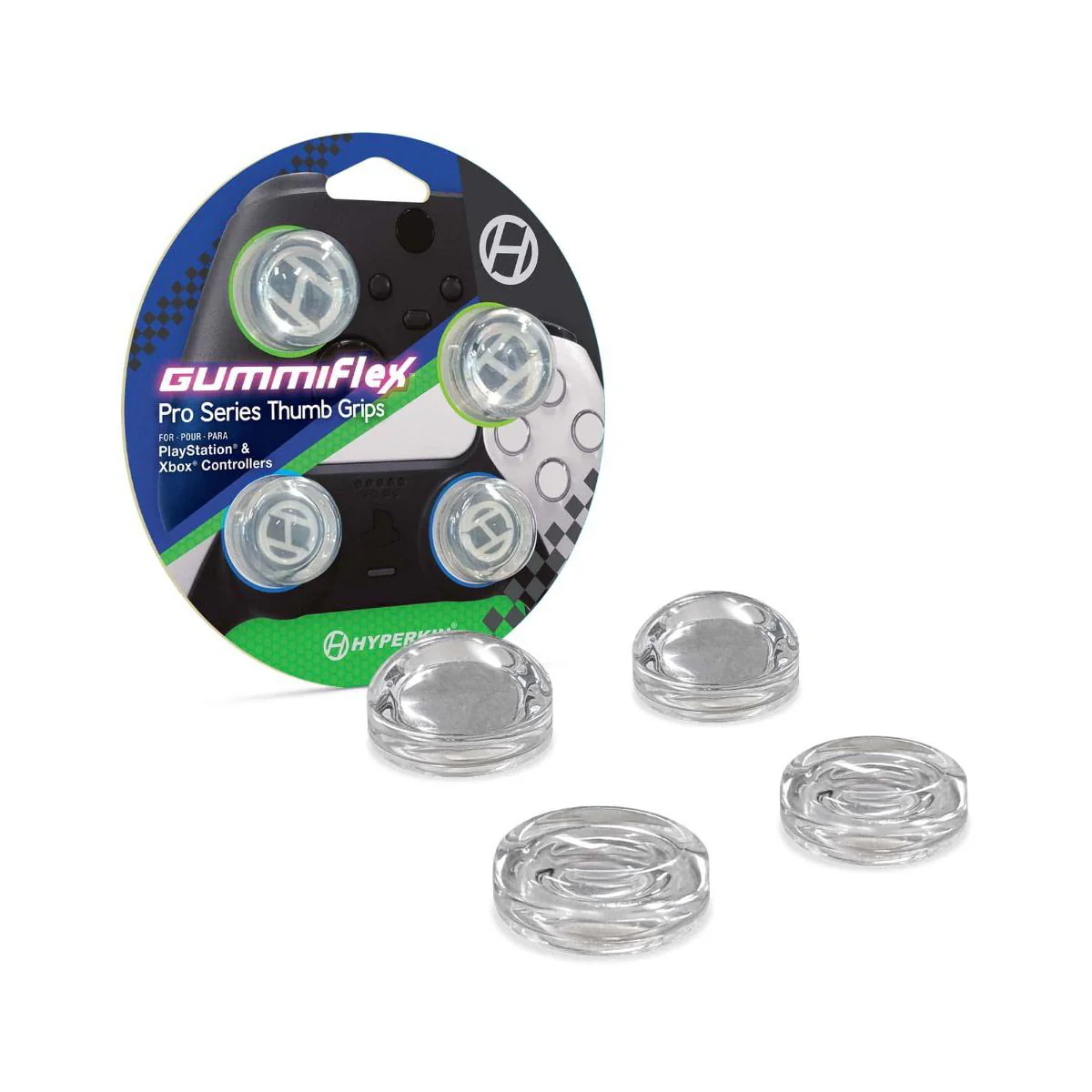 Hyperkin Gummi Flex Pro Series Thumb Grips (4-Piece) - Clear - Image 2