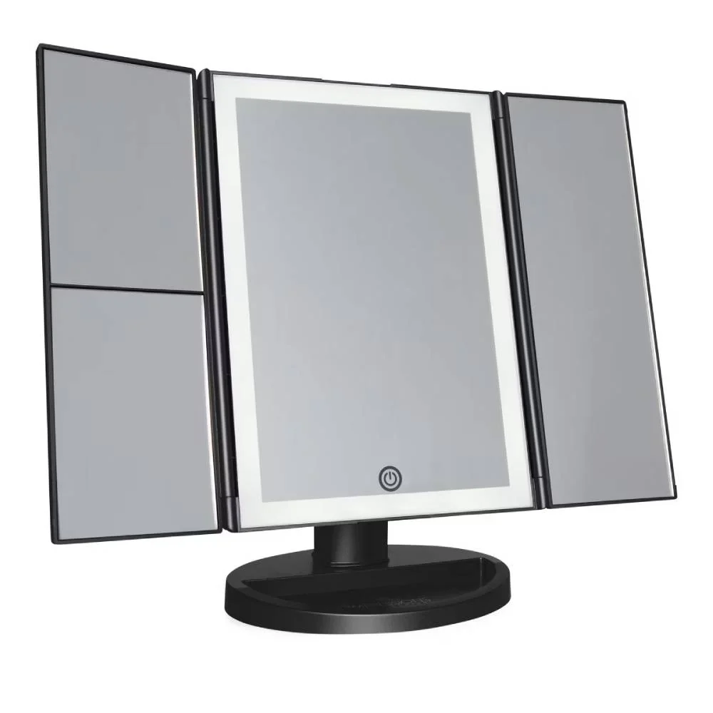 Impressions Vanity Trifold Makeup Mirror with LED Light - Image 3
