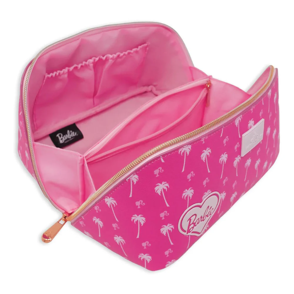 Impressions Vanity Barbie Unfold Travel Makeup Bag with Top Carrying Handle - Pink - Image 4
