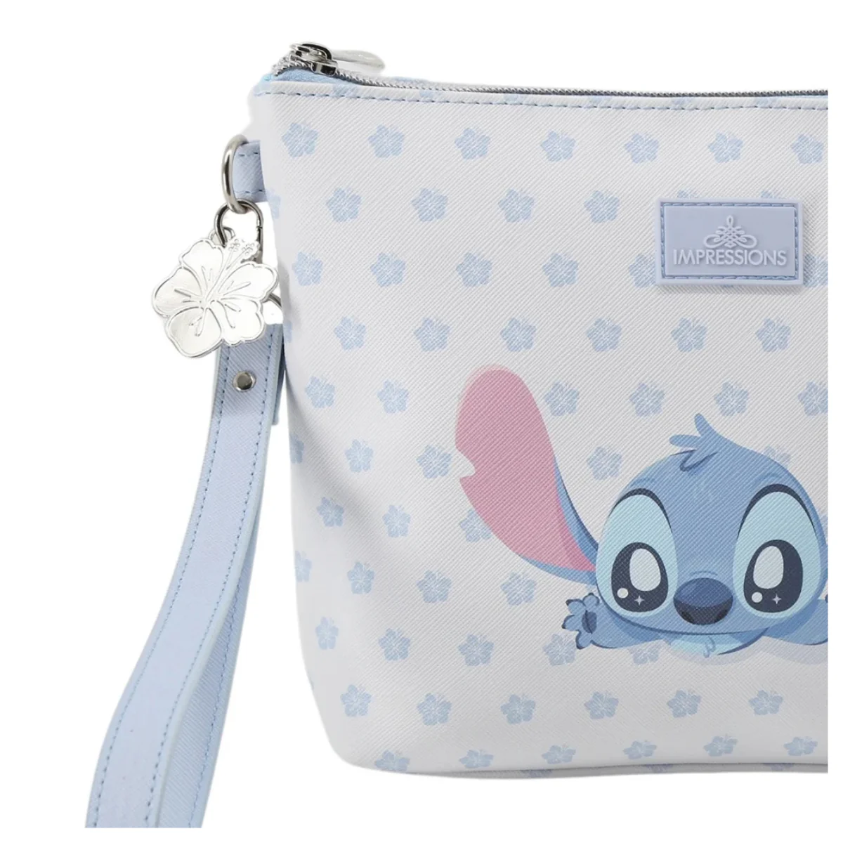 Impressions Vanity Stitch Cosmetic Pouch with Detachable Wristlet Strap - Blue - Image 2
