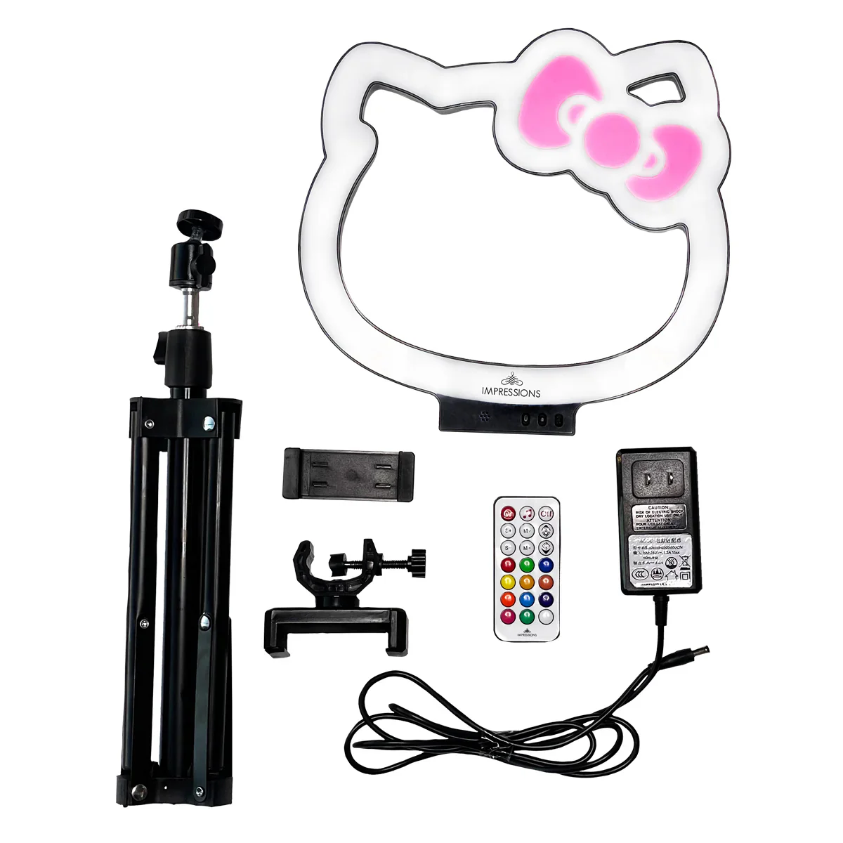 Impressions Vanity X Hello Kitty 10Ã¢â‚¬Â RGB Desktop Ring Light with Tripod - Image 9