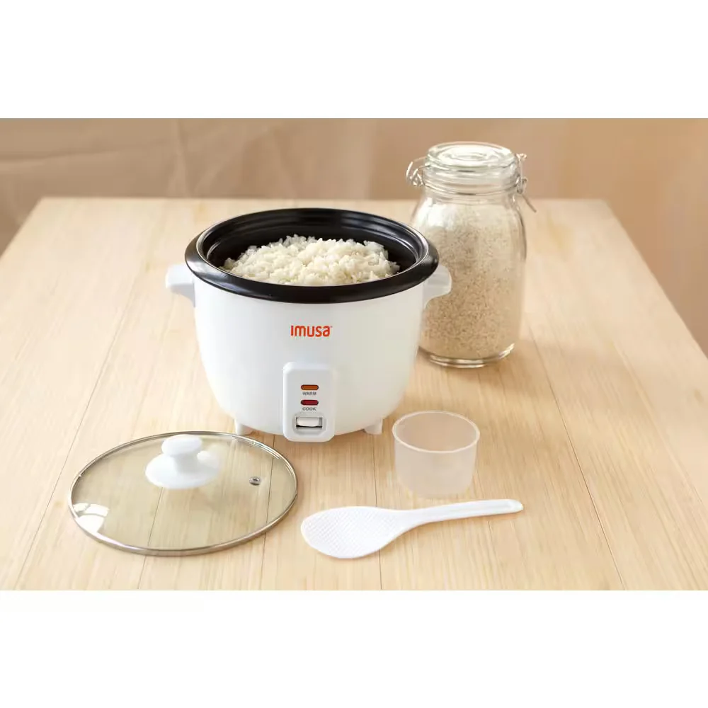 Imusa GAU-00011 3-Cup Non-Stick Cooker with Cooking Pot - White - Image 6