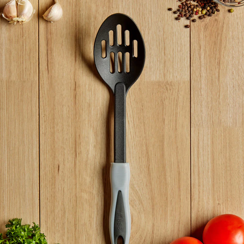 IMUSA 12" Slotted Spoon - Black/Gray - Image 4