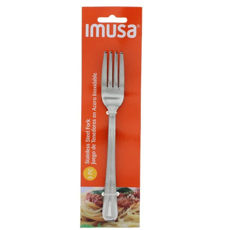 IMUSA Stainless Steel Fork (Set of 3) - Silver - Image 5