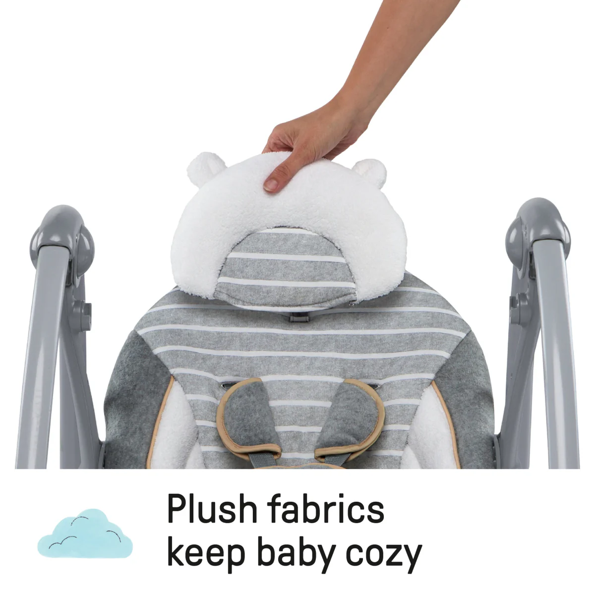 Ingenuity Boutique Collection Deluxe Swing 'n Go Portable Baby Swing - Bella Teddy - Image 5