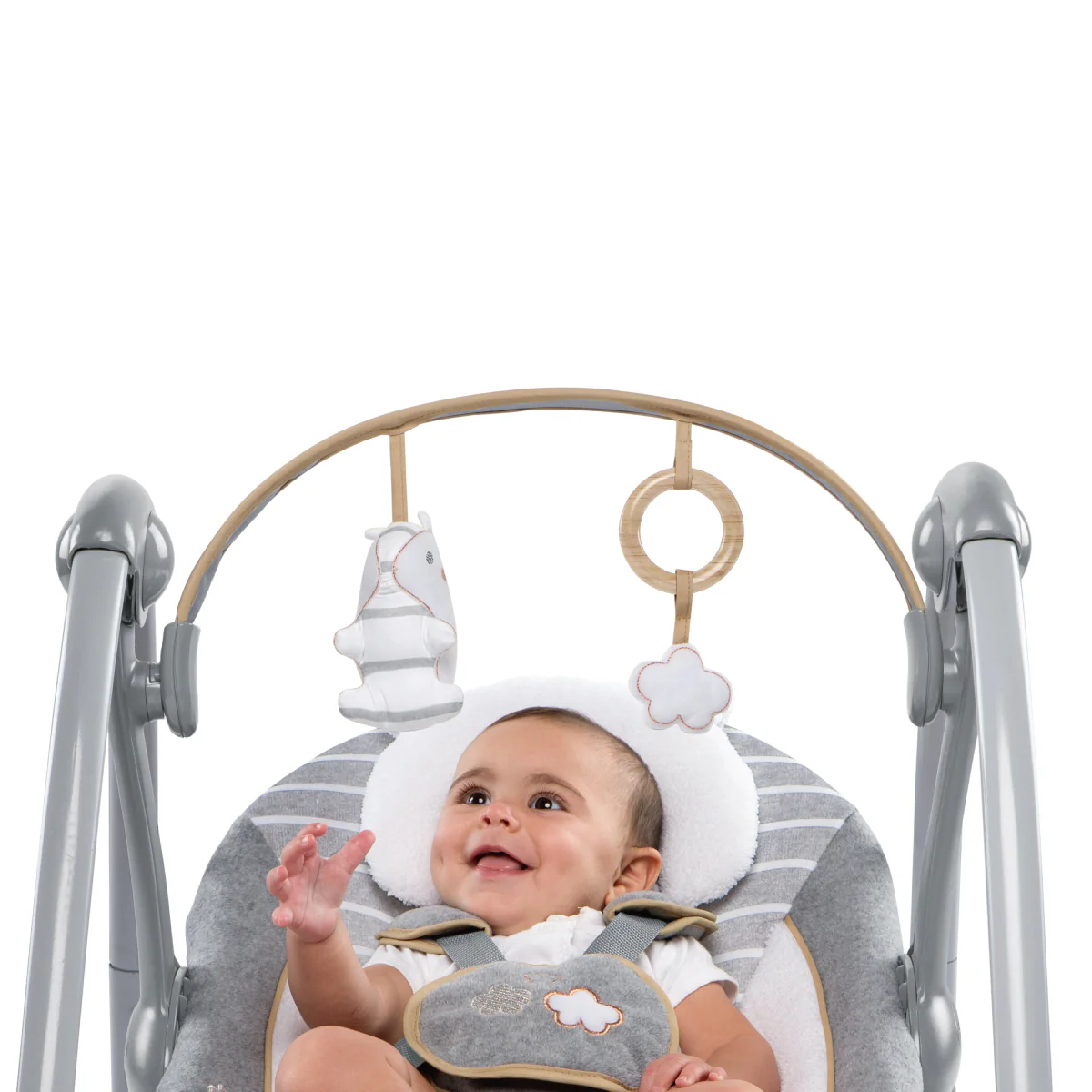 Ingenuity Boutique Collection Deluxe Swing 'n Go Portable Baby Swing - Bella Teddy - Image 8
