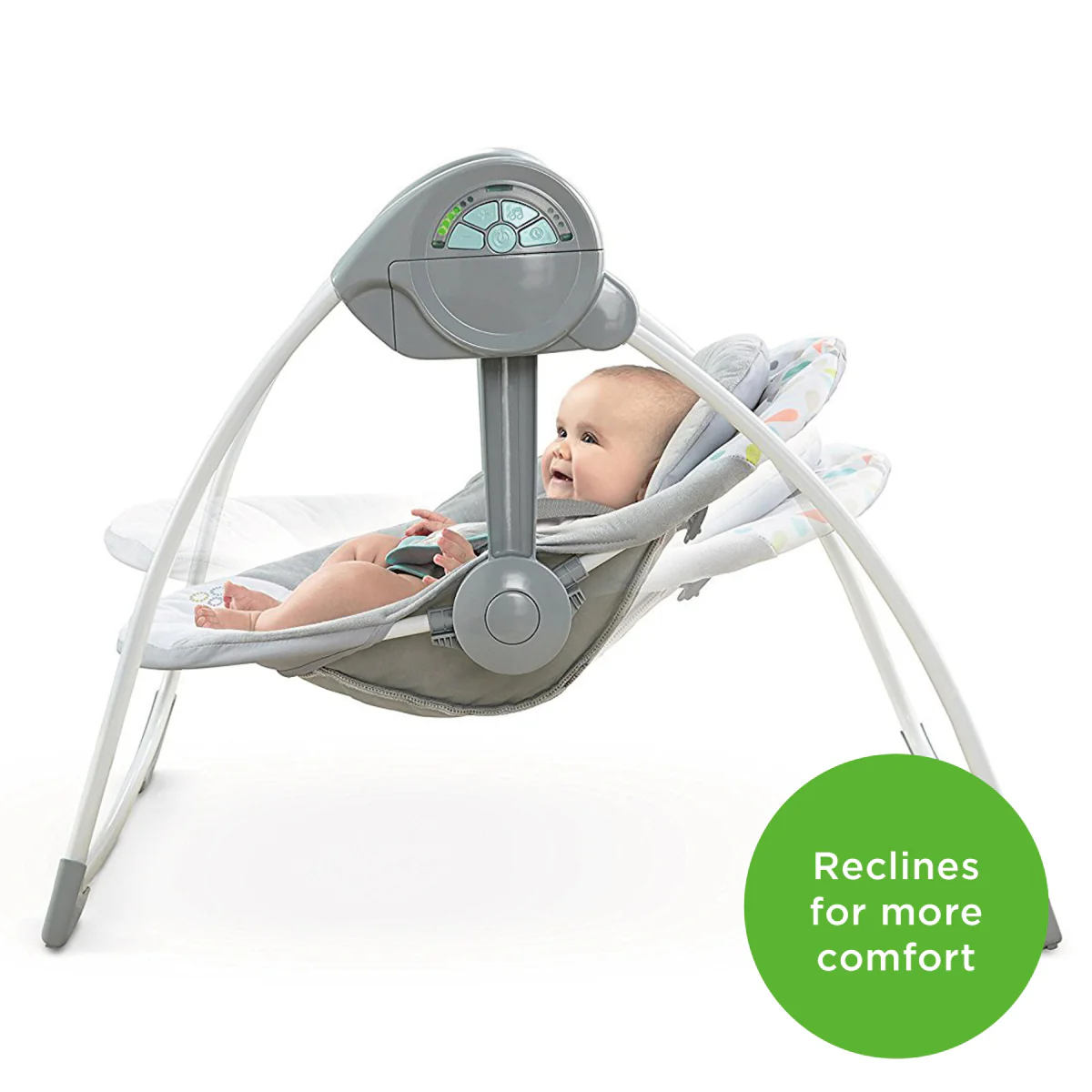 Ingenuity Comfort 2 Go Compact Portable Baby Swing - Fanciful Forest - Image 2