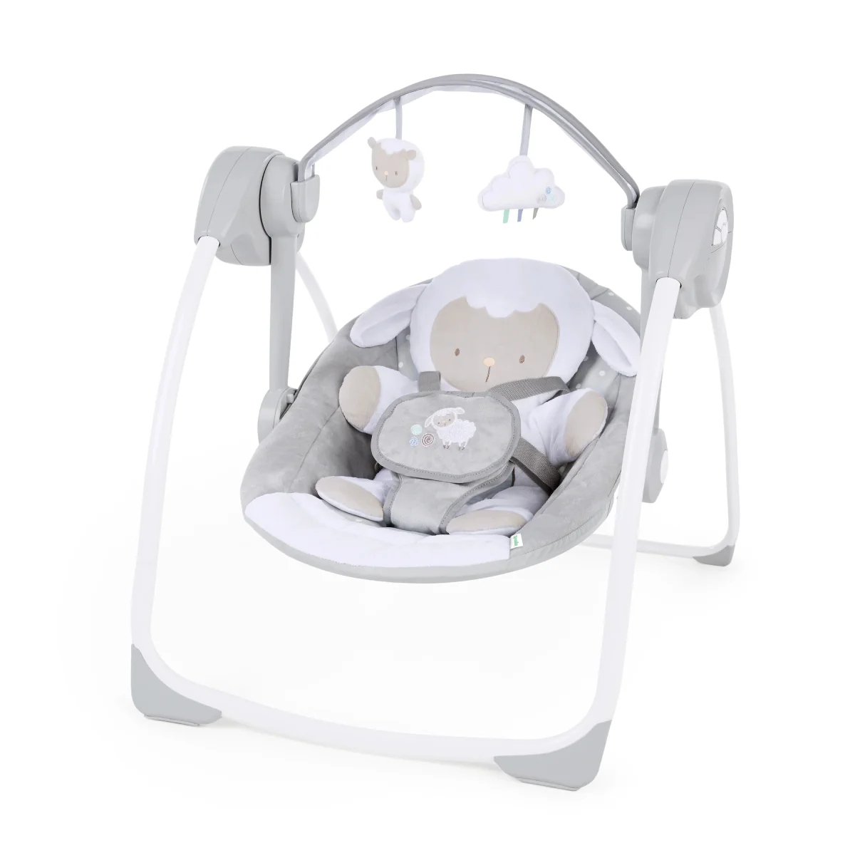 Ingenuity Comfort 2 Go Compact Swing with 5-Point Safety Harness - Gray