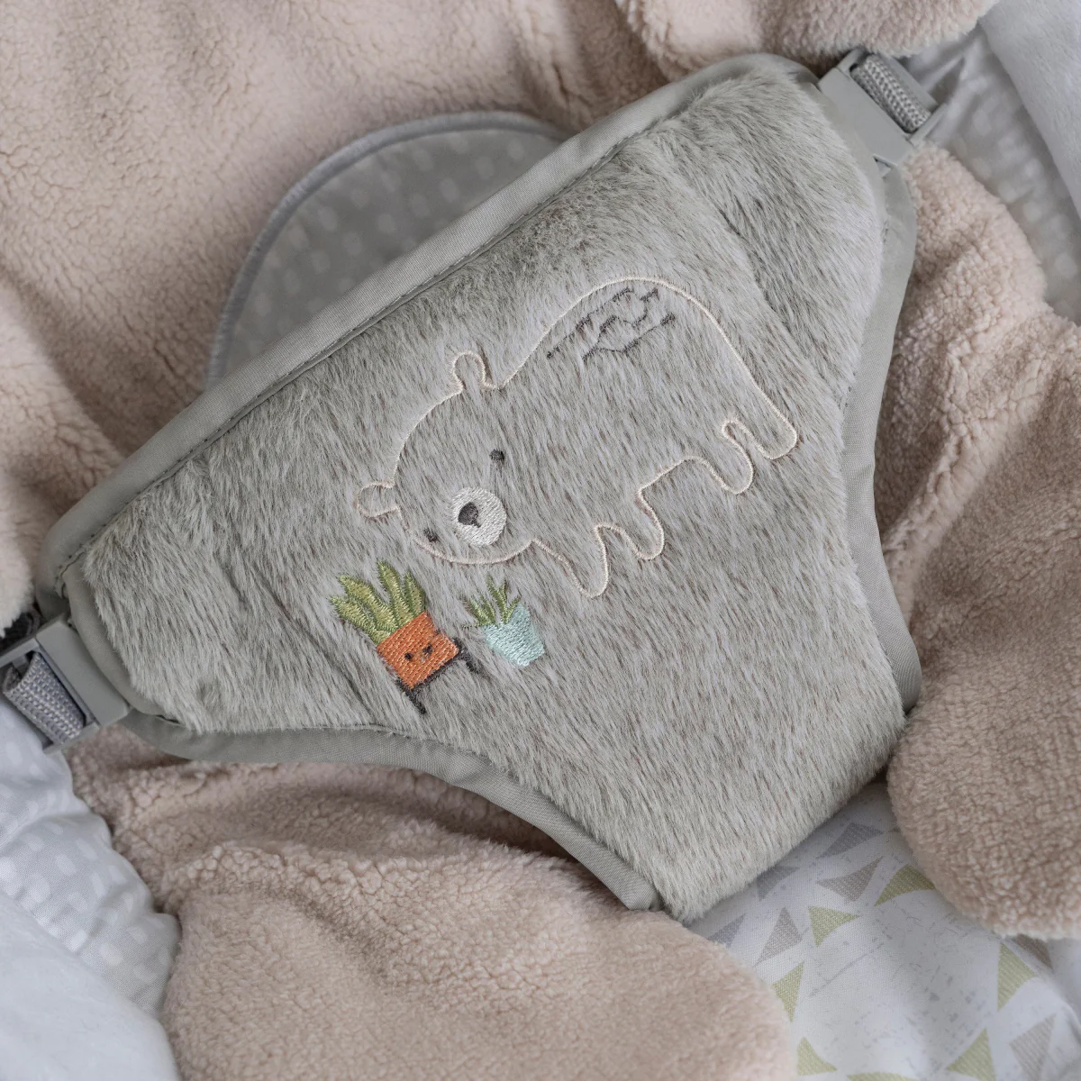 Ingenuity InLighten Baby Bouncer Seat with Light Up Toy Bar - Gray - Image 5