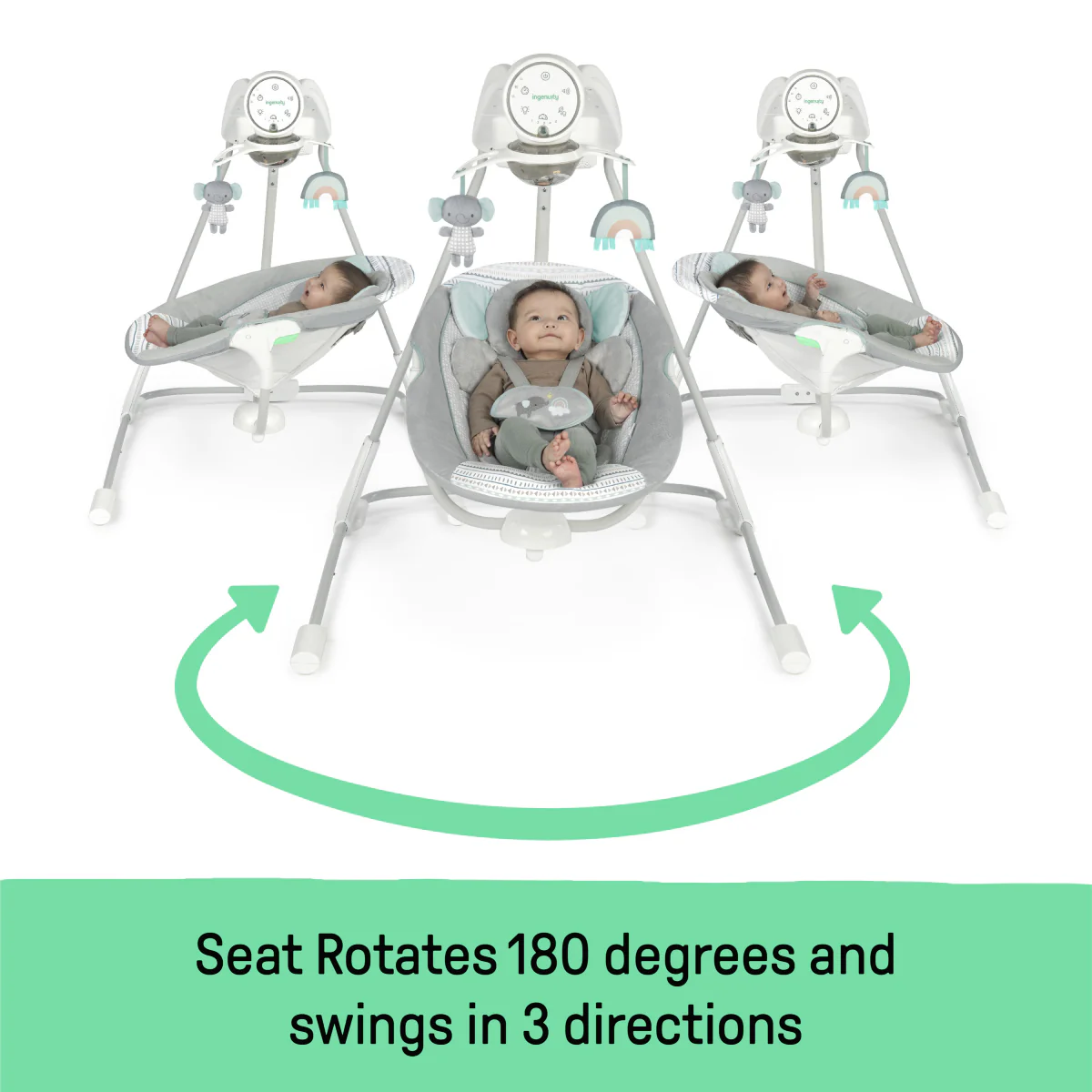 Ingenuity InLighten Soothing Swing - Gray - Image 10