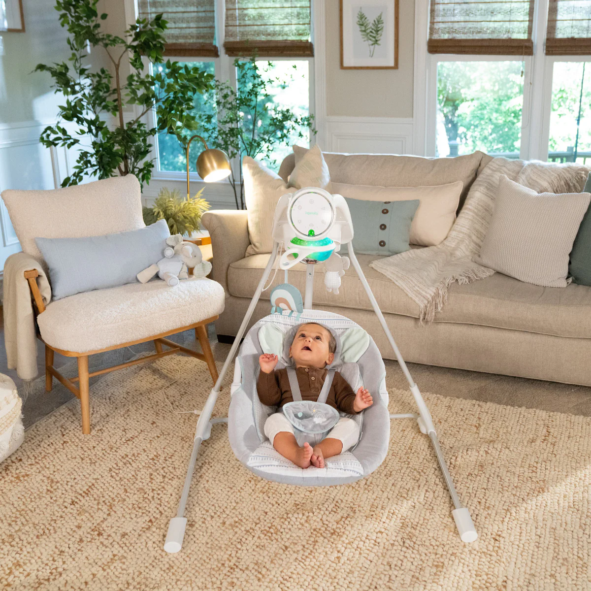 Ingenuity InLighten Soothing Swing - Gray - Image 3