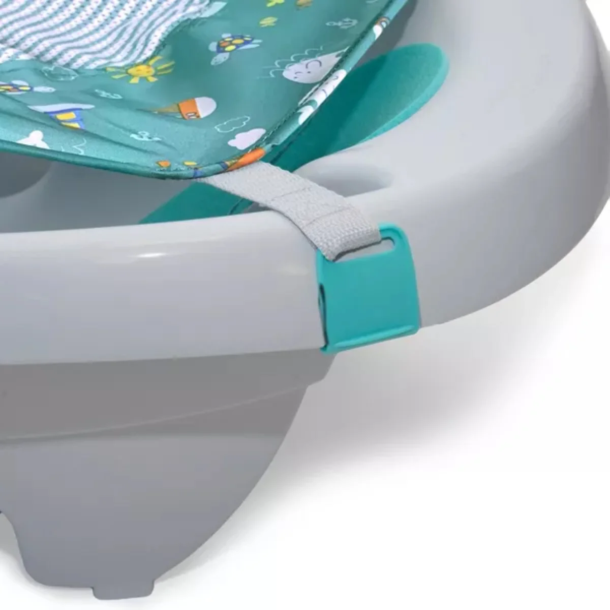 Ingenuity Summer Comfy Clean Deluxe Tub with 3-in-1 Removable Sling and Padded Backrest  - Gray - Image 4