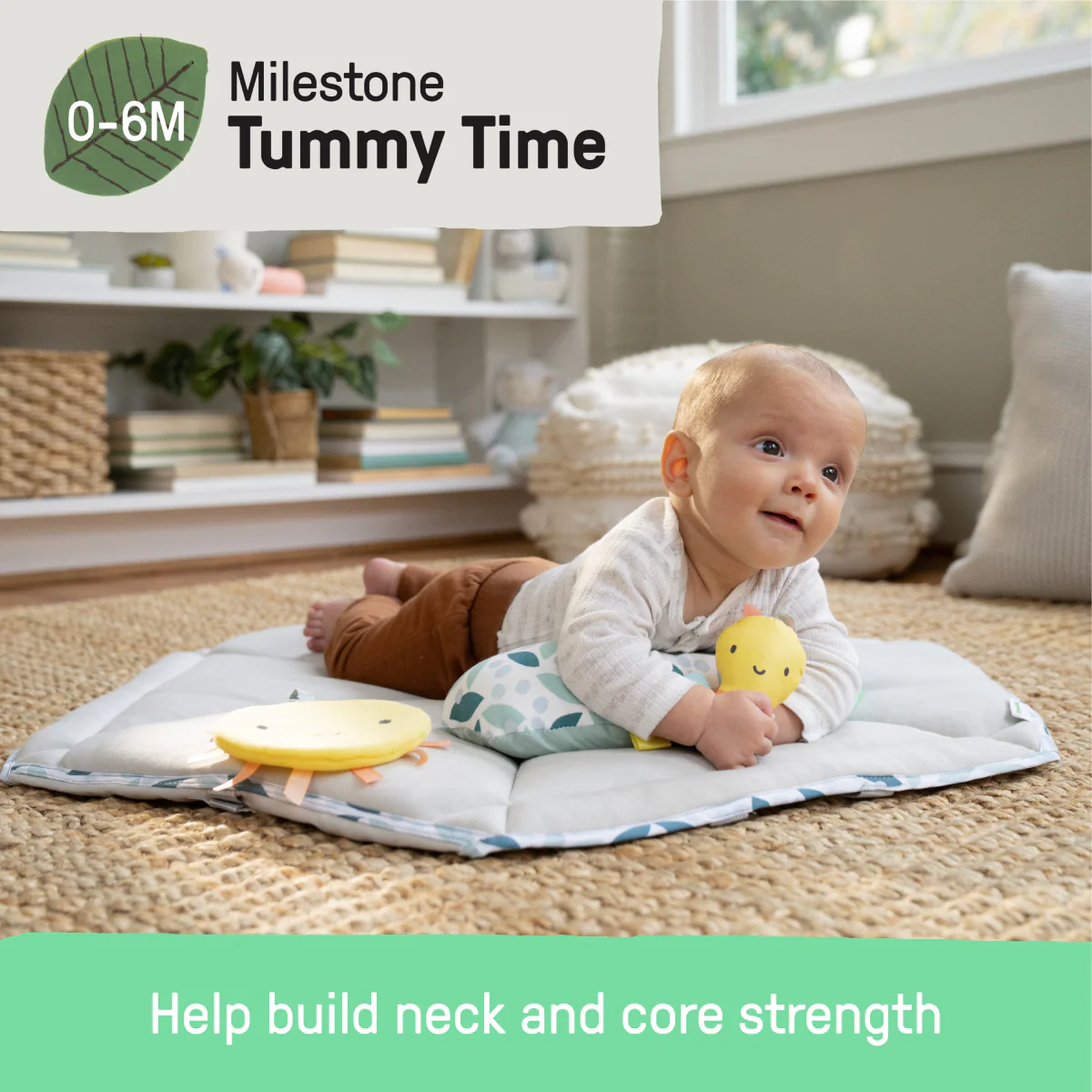 Ingenuity Tummy-to-Toes 6-in-1 Milestone Center Play Mat - Gray - Image 4