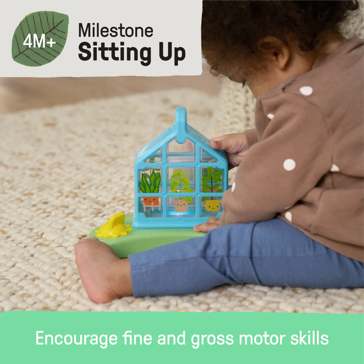 Ingenuity Tummy-to-Toes 6-in-1 Milestone Center Play Mat - Gray - Image 5