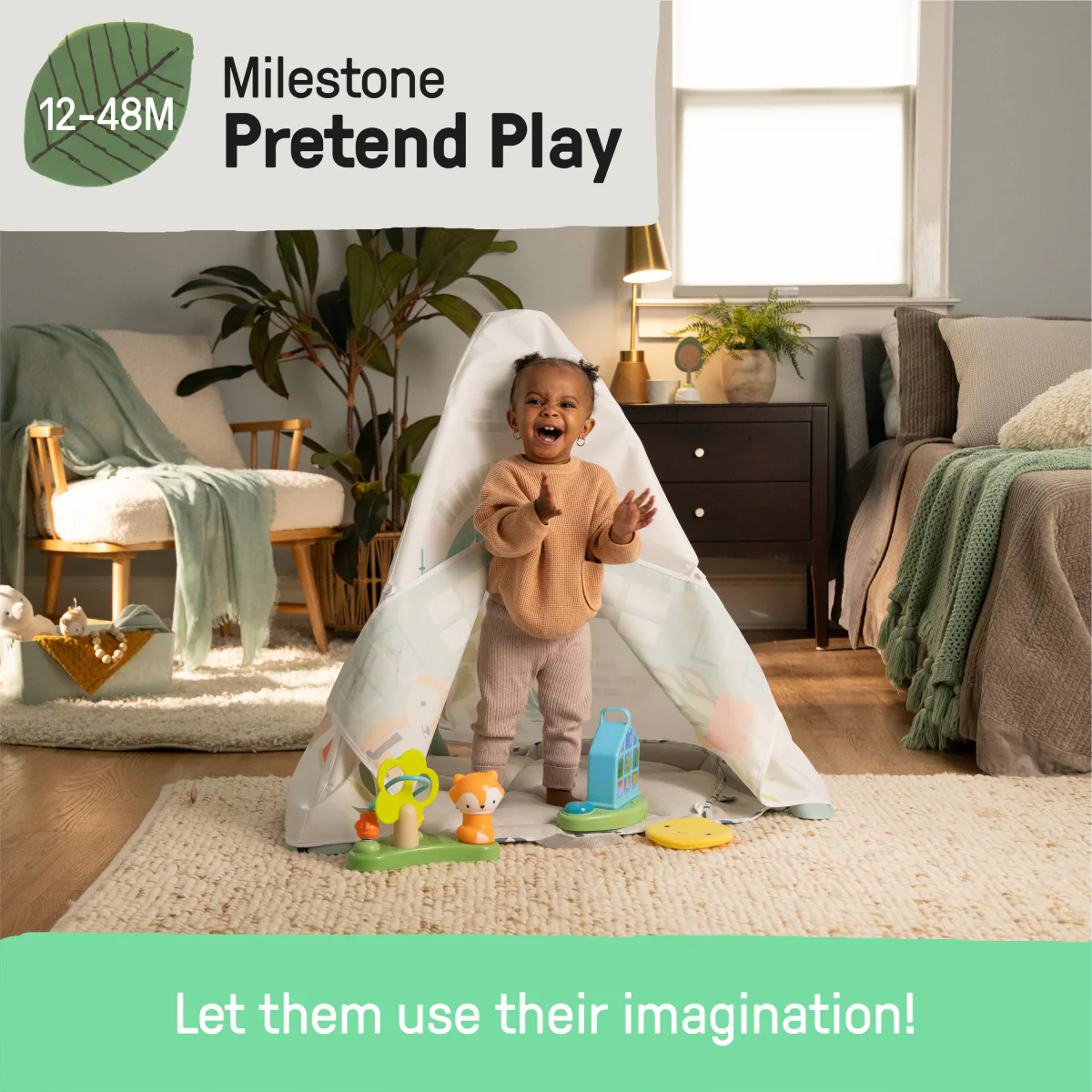 Ingenuity Tummy-to-Toes 6-in-1 Milestone Center Play Mat - Gray - Image 8