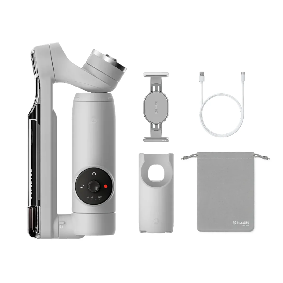Insta360 Flow Standard 3-axis Gimbal Stabilizer with built-in Tripod - White - Image 6