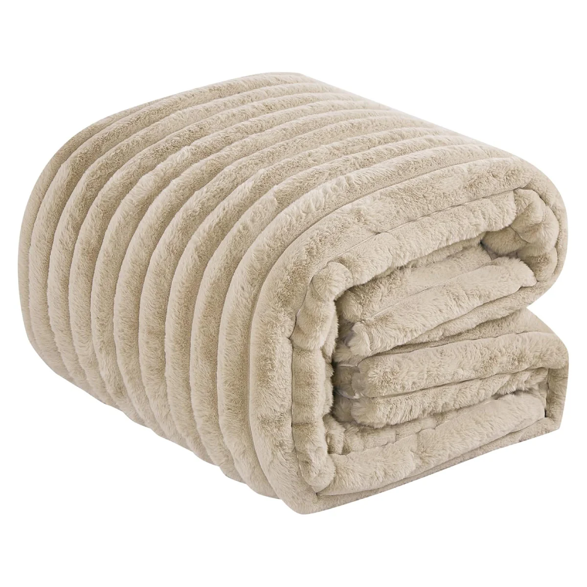 JABA Fluffy Comforter Set (4-Piece) - Brown - Image 8