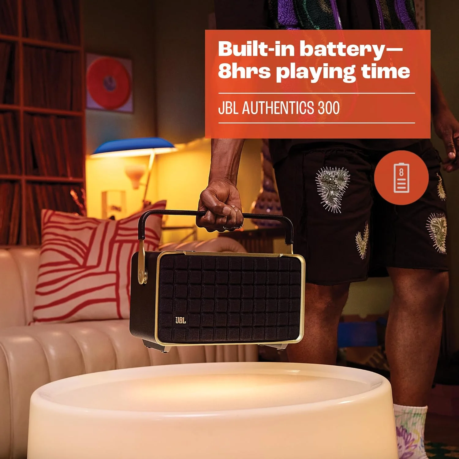 JBL Authentics 300 Smart Home Speaker - Black - Image 7