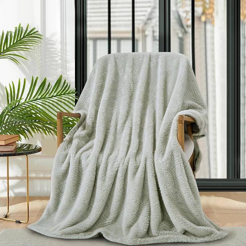 JCrown Amaryllis Oversized Throw Blanket - Gray - Image 5