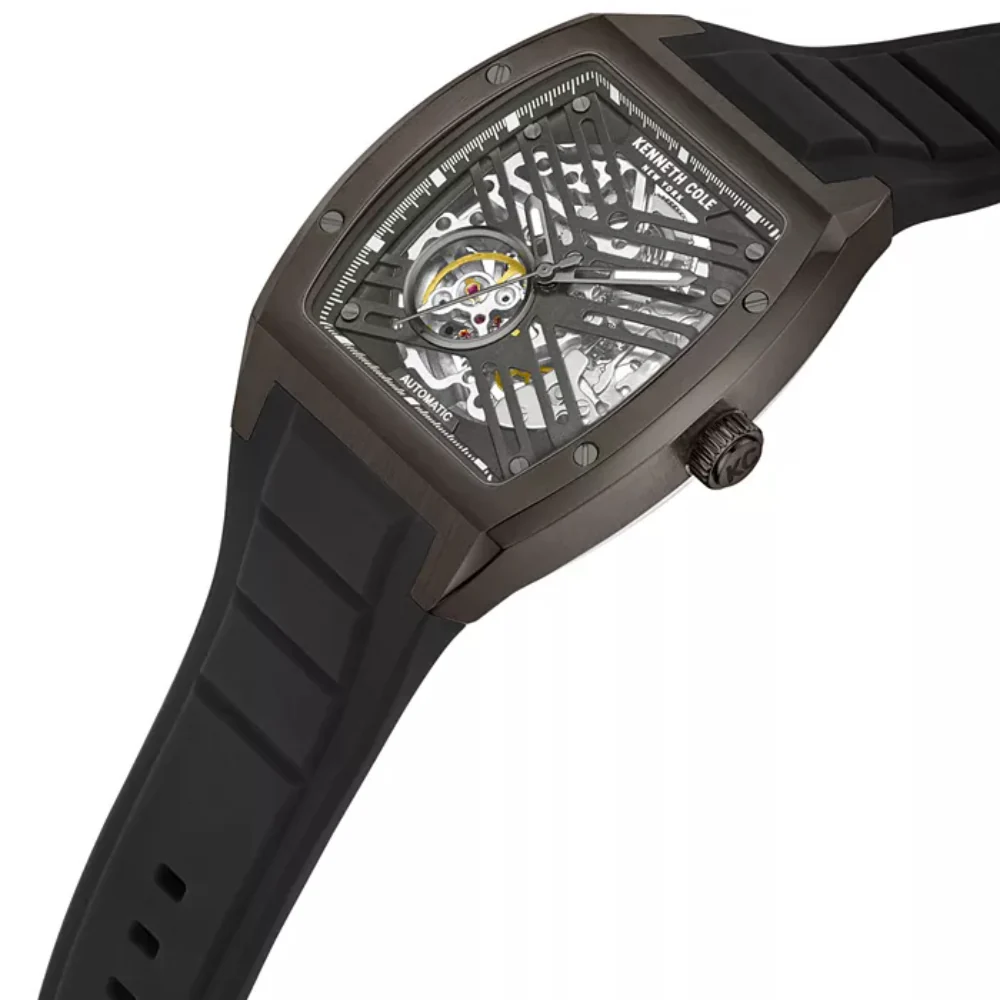 Kenneth Cole New York Men's 40mm Black Strap Watch - Gunmetal Dial - Image 2