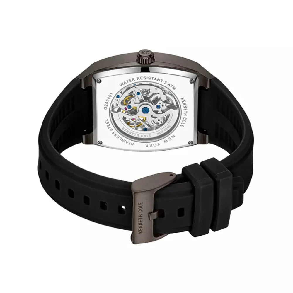 Kenneth Cole New York Men's 40mm Black Strap Watch - Gunmetal Dial - Image 3