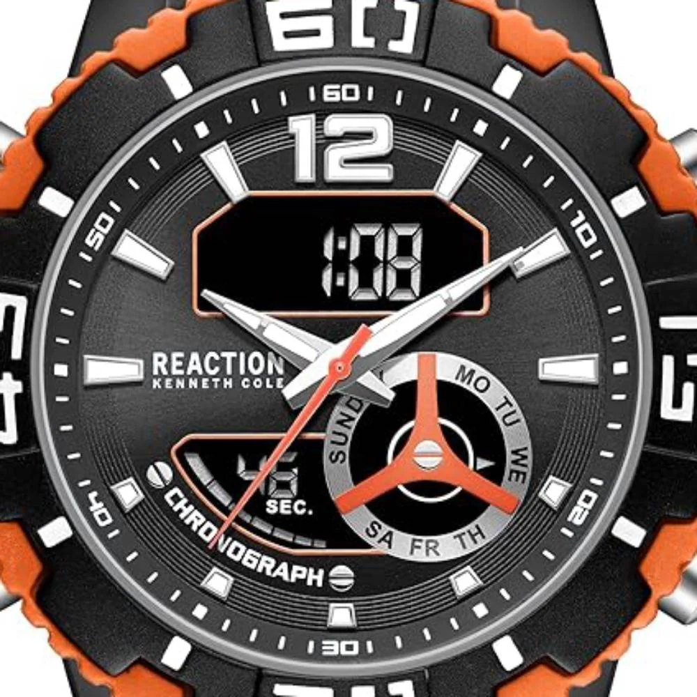 Kenneth Cole Reaction Men's 49mm Ana-Digi Strap Watch - Image 4