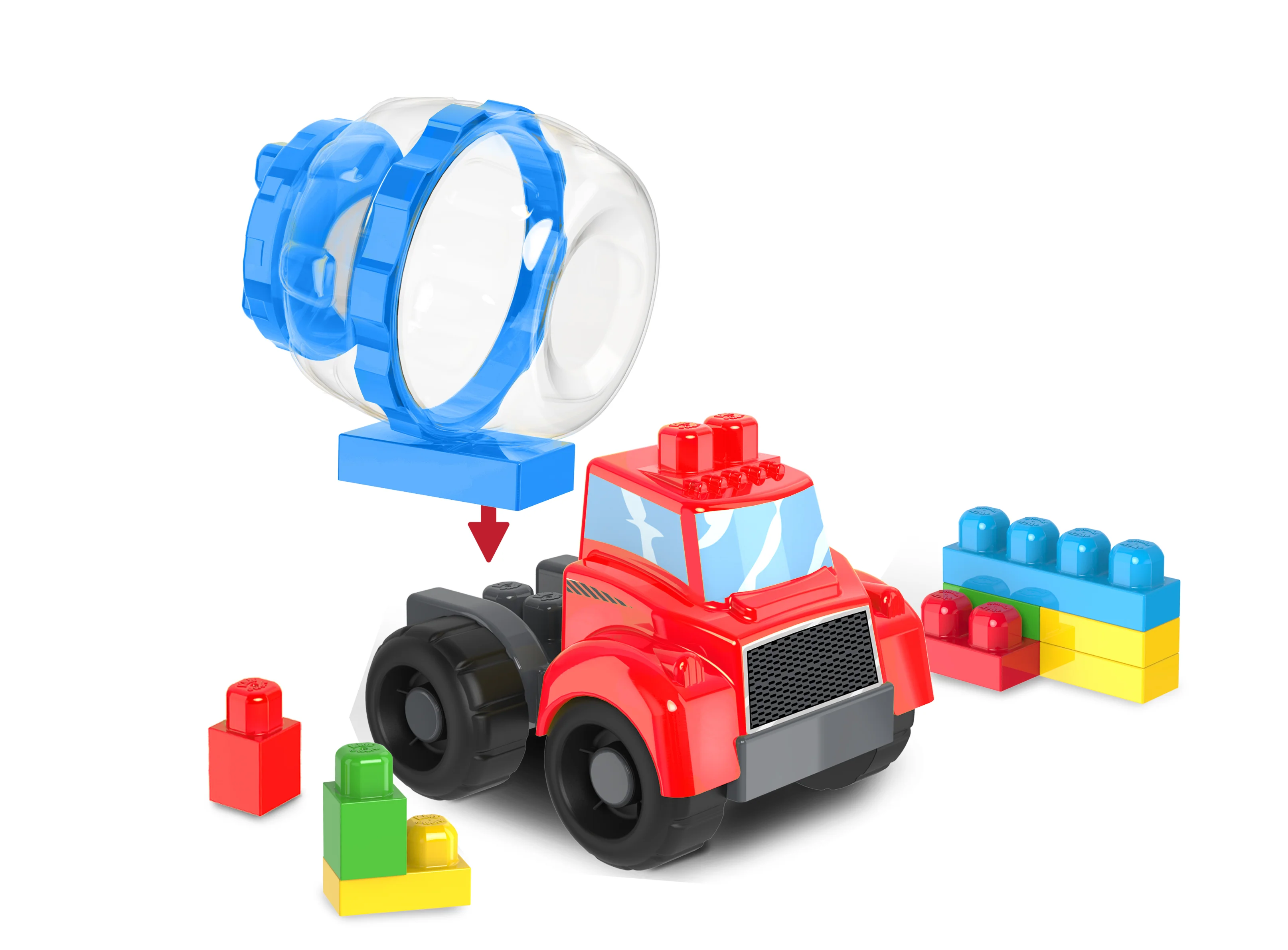 Kids@Work 10PC Building Blocks Cement Truck - Image 2