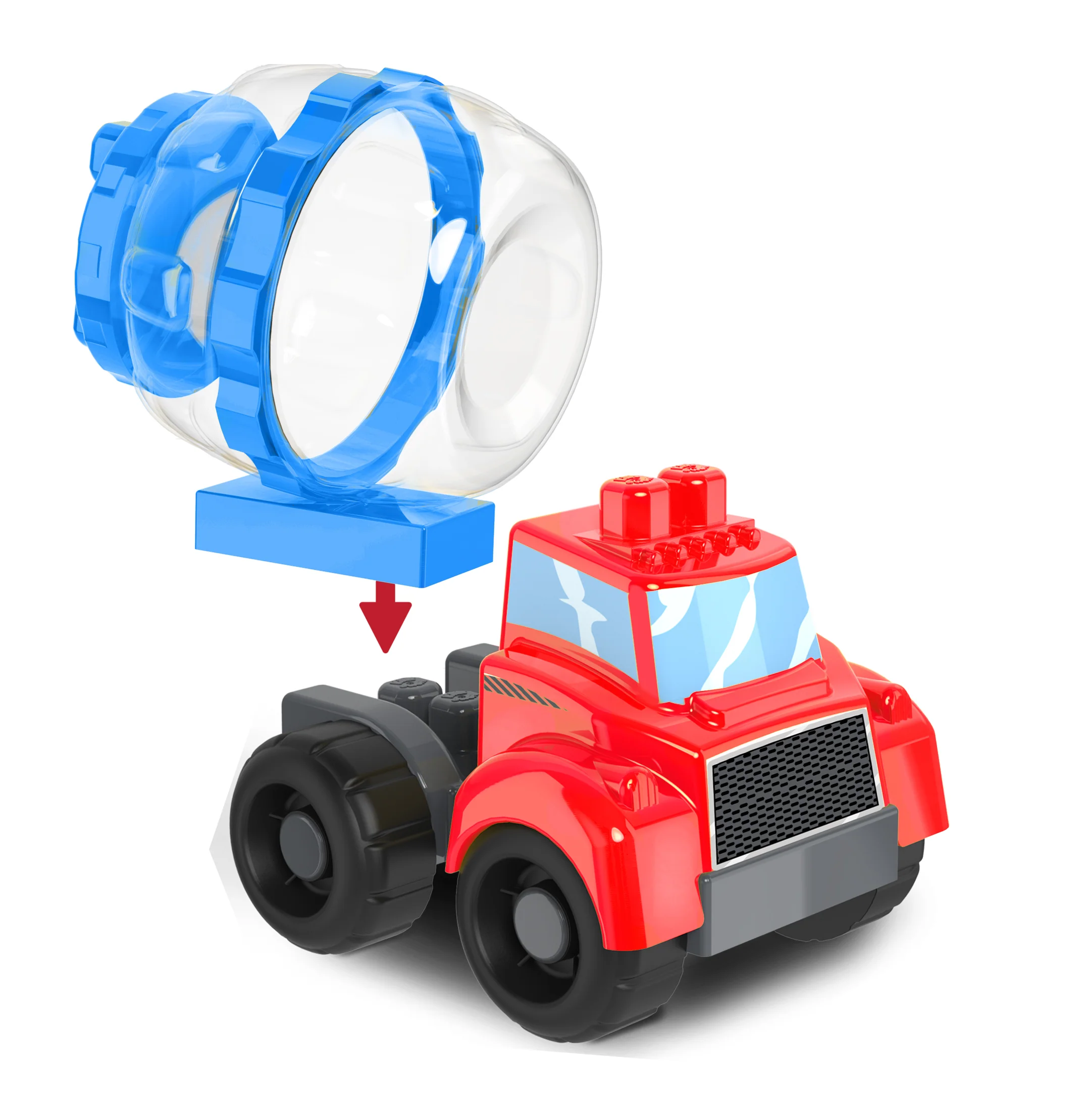Kids@Work 10PC Building Blocks Cement Truck - Image 3