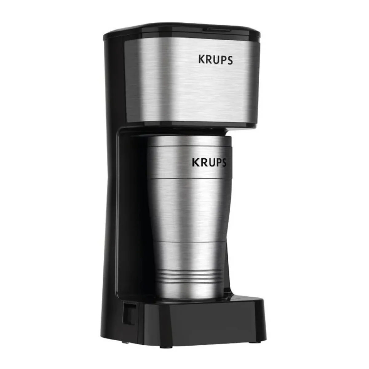 Krups Single Serve Brewer Drip Coffee Maker with Tumbler - Black/Stainless Steel - Image 2