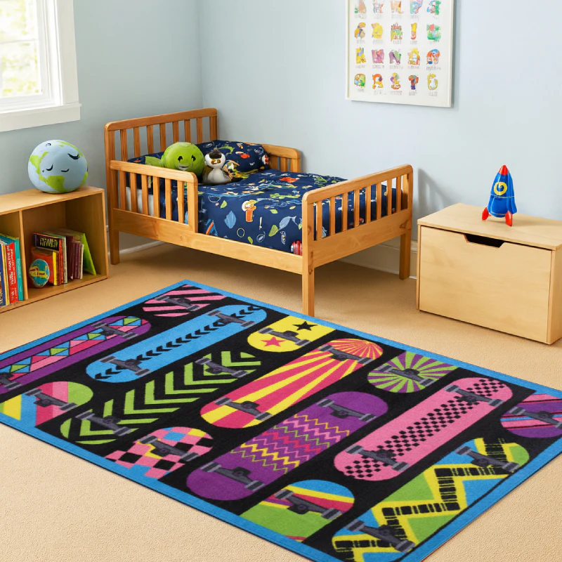 L.A Rugs Fun Time Gnarly Boards Rectangular Area Rug - Image 4