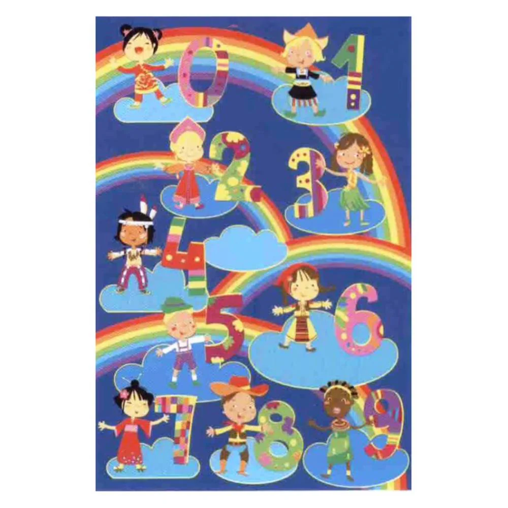 L.A Rugs Fun Time Kids & Numbers Rectangular Area Rug - Blue - Image 3