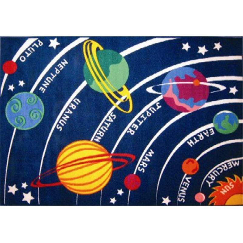 L.A Rugs Fun Time Solar System Rectangular Area Rug - Blue - Image 3