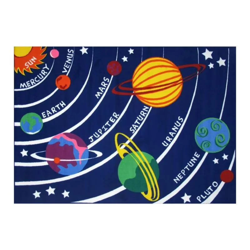 L.A Rugs Fun Time Solar System Rectangular Area Rug - Blue - Image 7