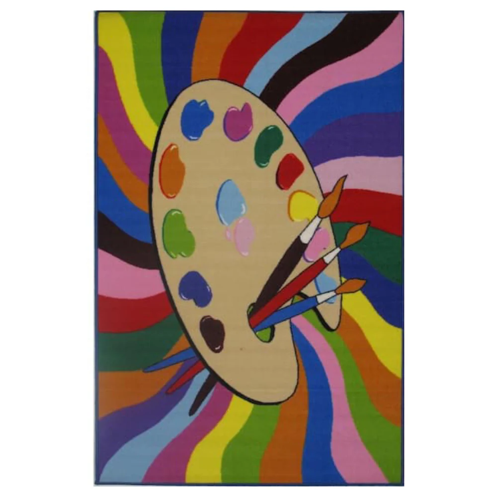 L.A Rugs Painting Time Rectangular Area Rug - Image 2