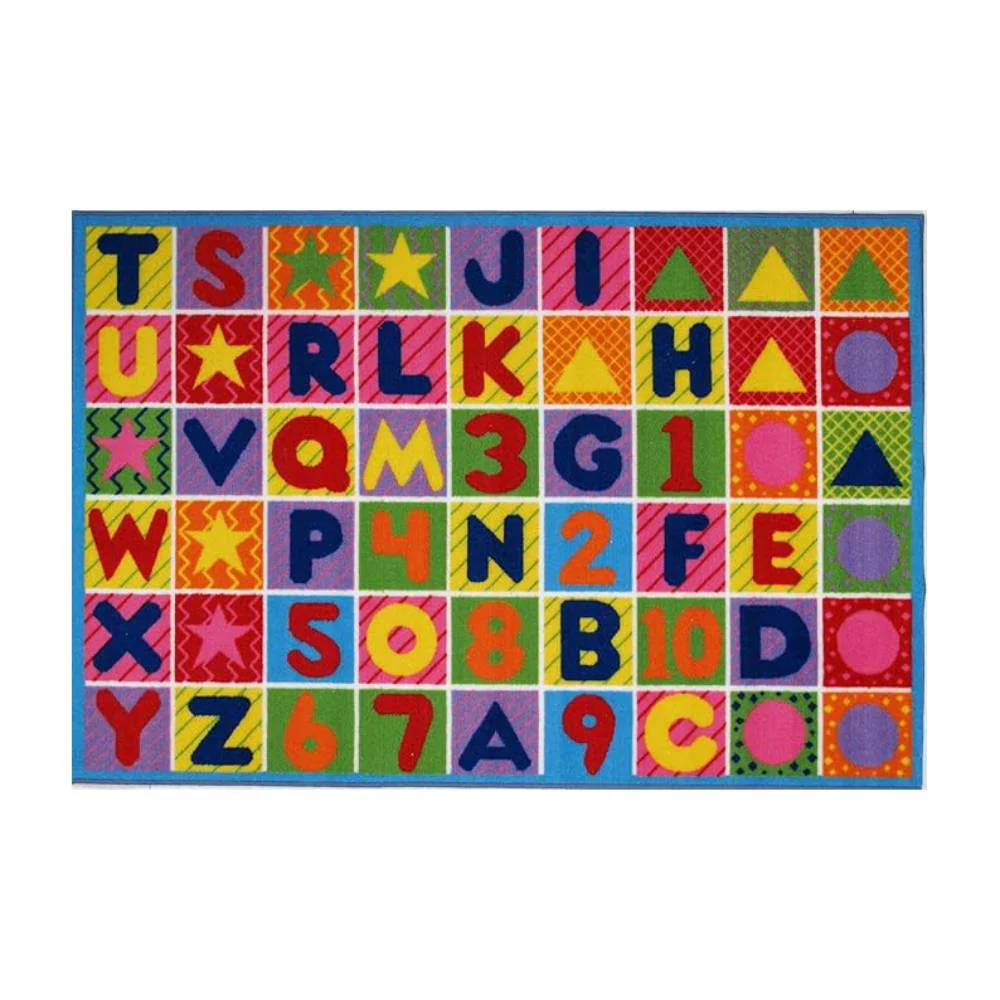 L.A Rugs Supreme Numbers and Letters Rectangular Area Rug - Image 3