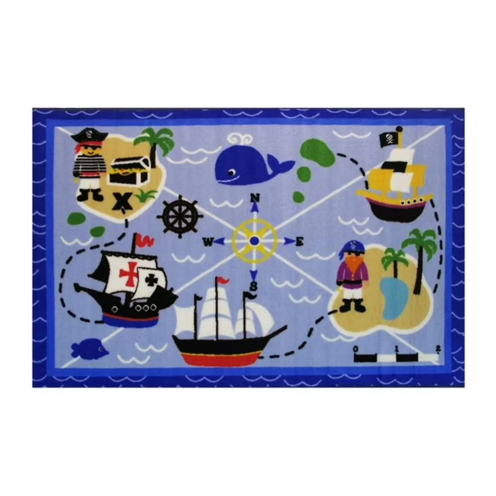 L.A Rugs Fun Time Buried Treasures Rectangular Area Rug - Blue - Image 3