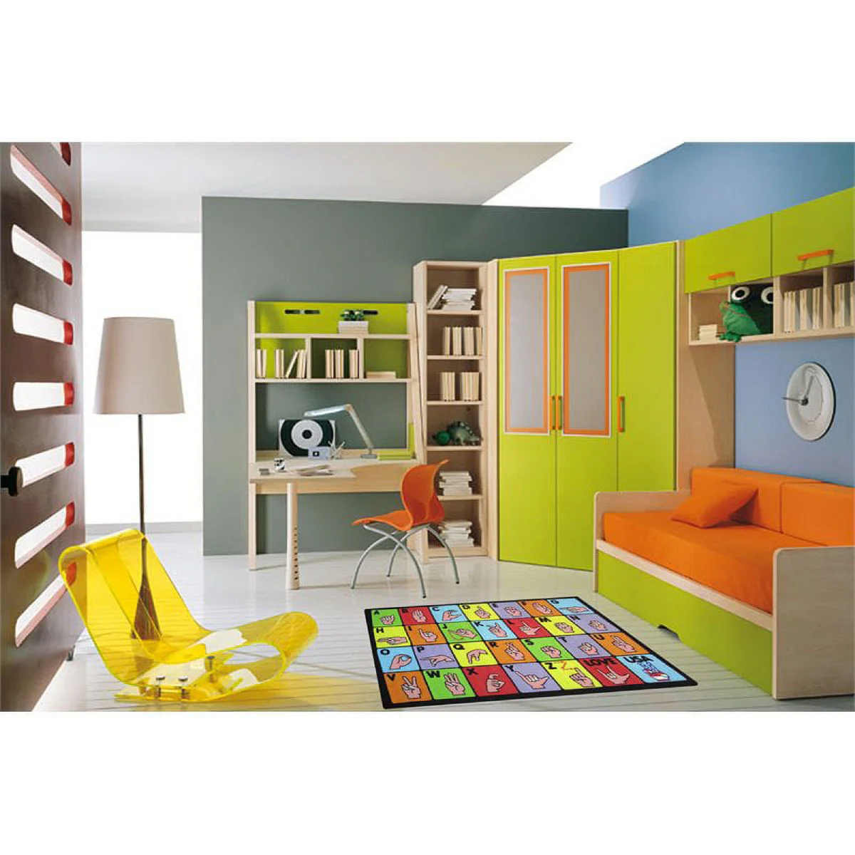 L.A Rugs Fun Time Sign Language Rectangular Area Rug - Image 2
