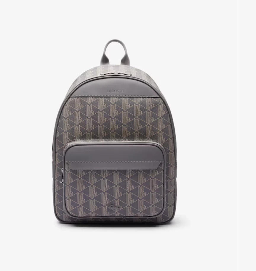 Lacoste Men's The Blend Backpack with Adjustable Strap - Gray - Image 4