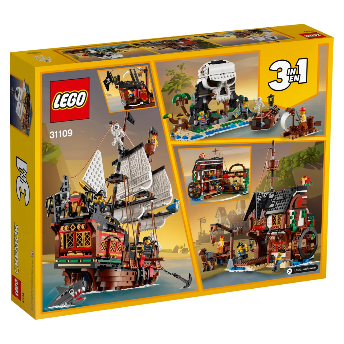 LEGO Creator 3-in-1 Pirate Ship Building Toy Set (1260-Pieces) - Image 8