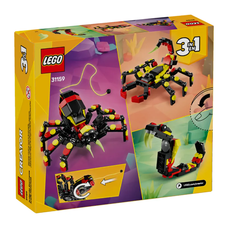 LEGO Creator 3-in-1 Wild Animals Surprising Spider Building Toy Set (153-Pieces) - Image 8