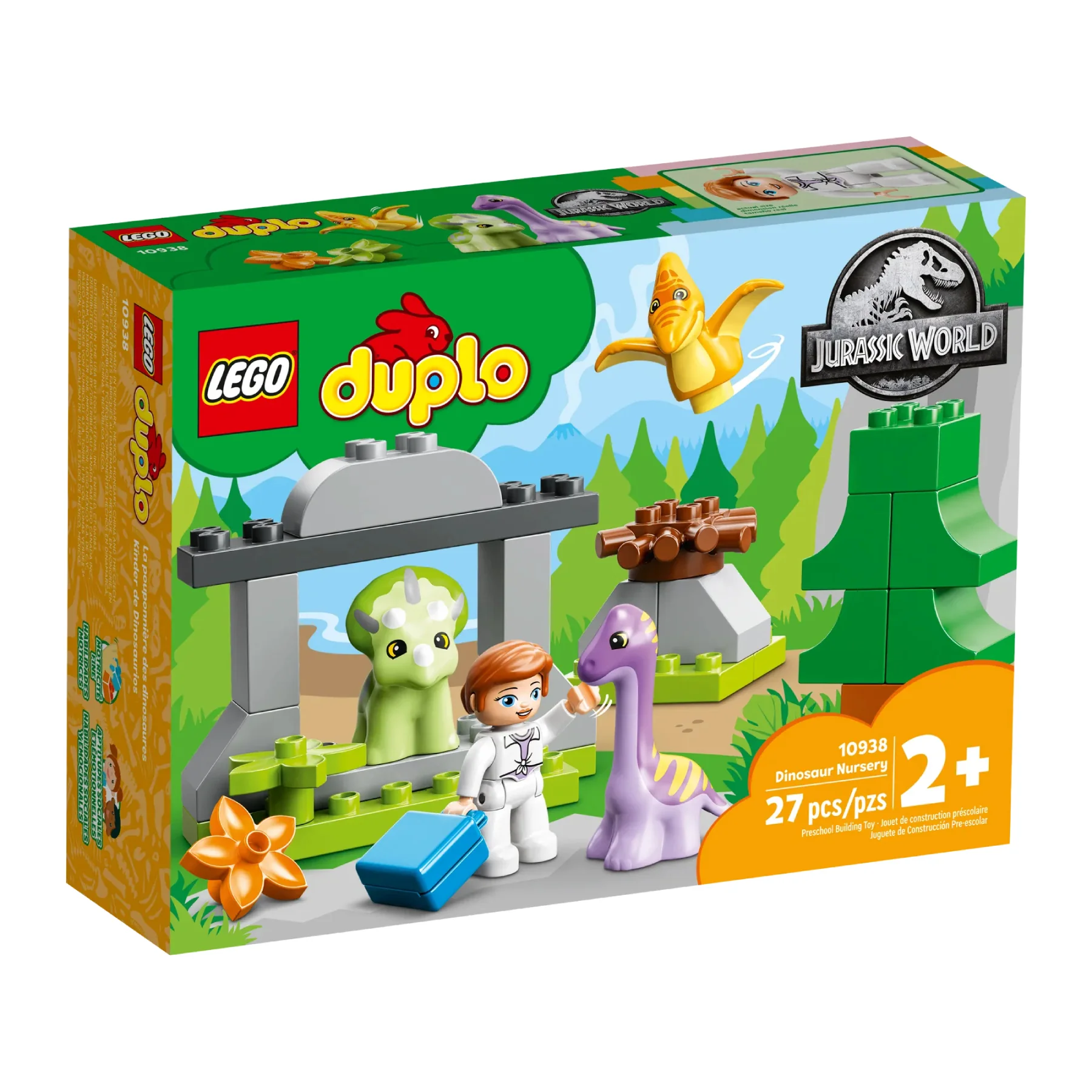 LEGO Duplo Jurassic World Dinosaur Nursery Building Toy Set (27-Pieces) - Image 7