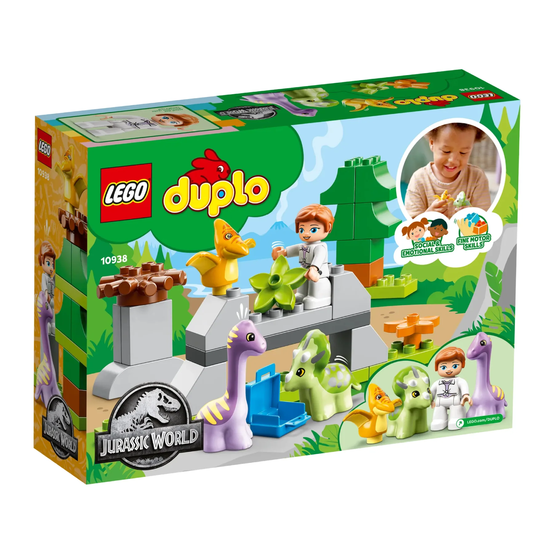 LEGO Duplo Jurassic World Dinosaur Nursery Building Toy Set (27-Pieces) - Image 8