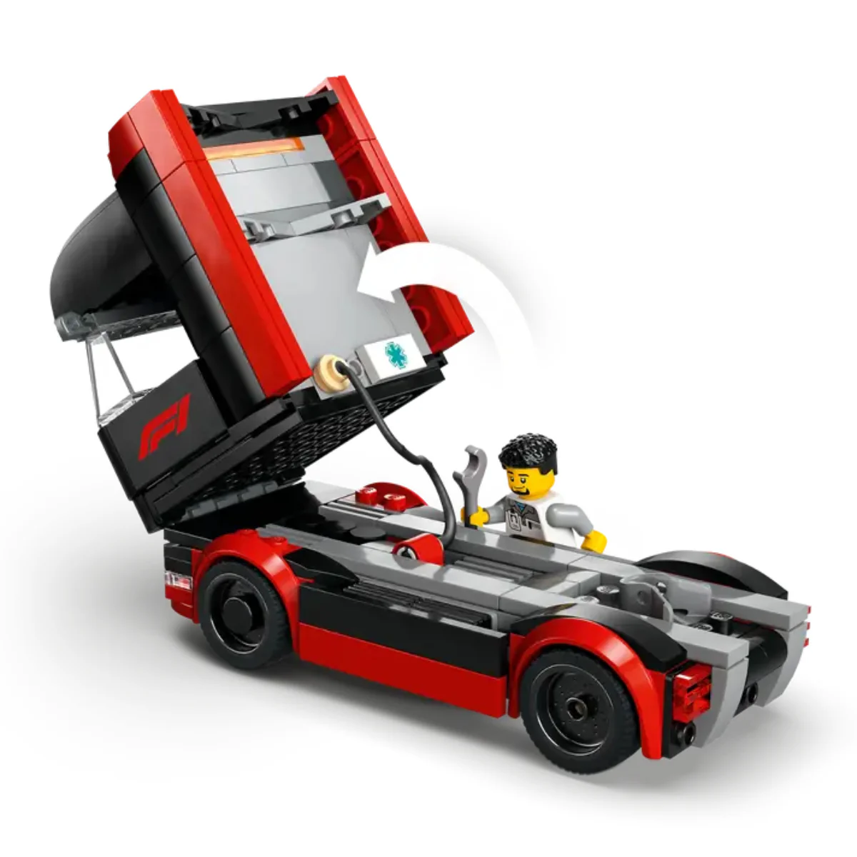 LEGO F1 Truck with RB20 and AMR24 Cars Building Toy Set (1086-Pieces) - Image 6