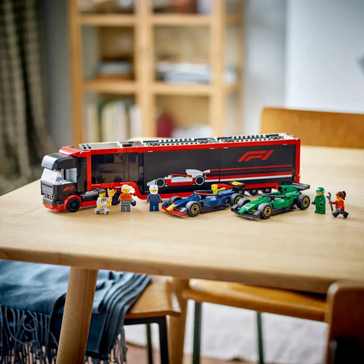 LEGO F1 Truck with RB20 and AMR24 Cars Building Toy Set (1086-Pieces) - Image 9