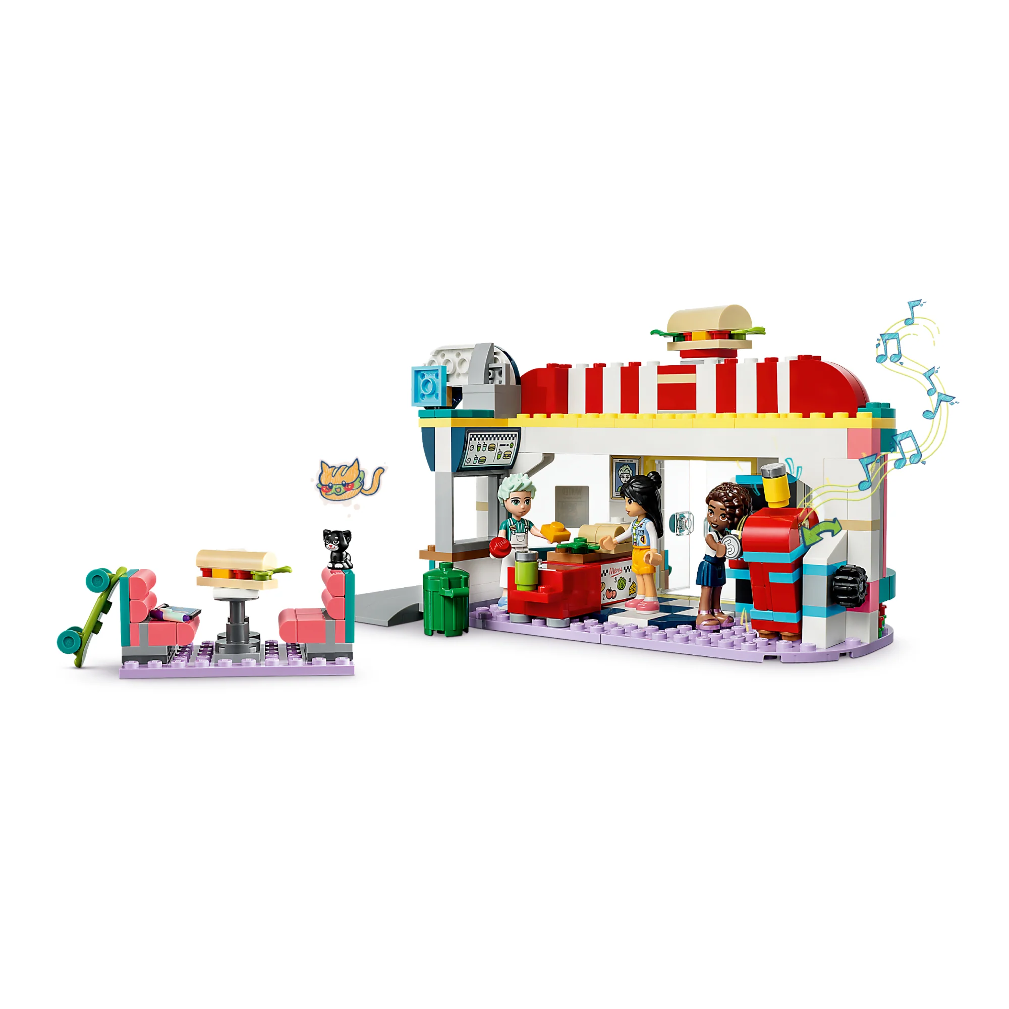 LEGO Friends Heartlake Downtown Diner Building Toy Set (346-Pieces) - Image 2