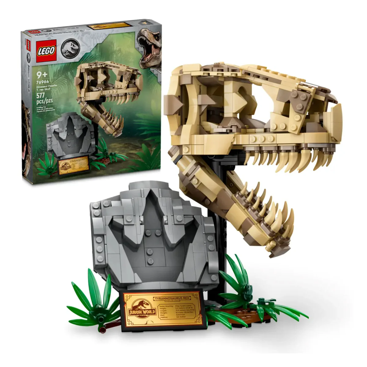 LEGO Jurassic World Dinosaur Fossils T. Rex Skull Building Toy (577-Pieces) - Image 4
