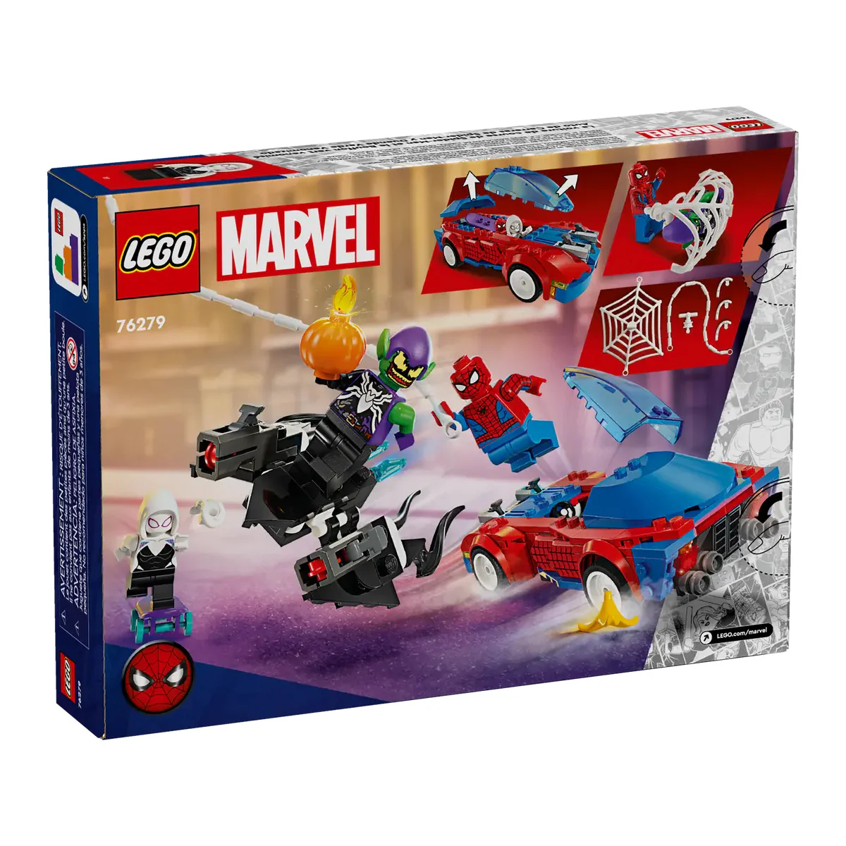 LEGO Marvel Spider-Man Race Car & Venom Green Goblin Building Toy Set (227-Pieces) - Image 8